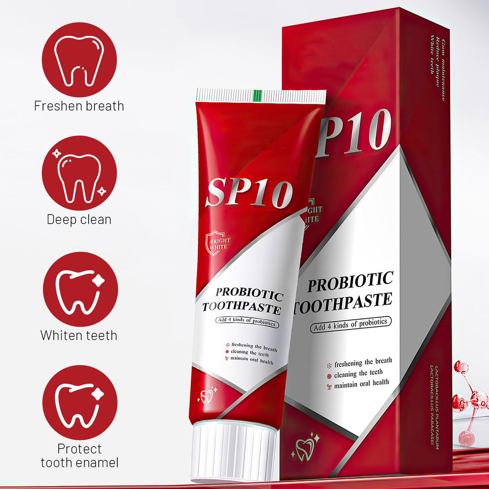 Sp-10 Ultra Whitening Toothpaste tube on white background