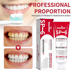 Toothpaste being dispensed with fresh breath concept