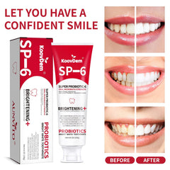 Gum care and enamel protection illustration on packaging