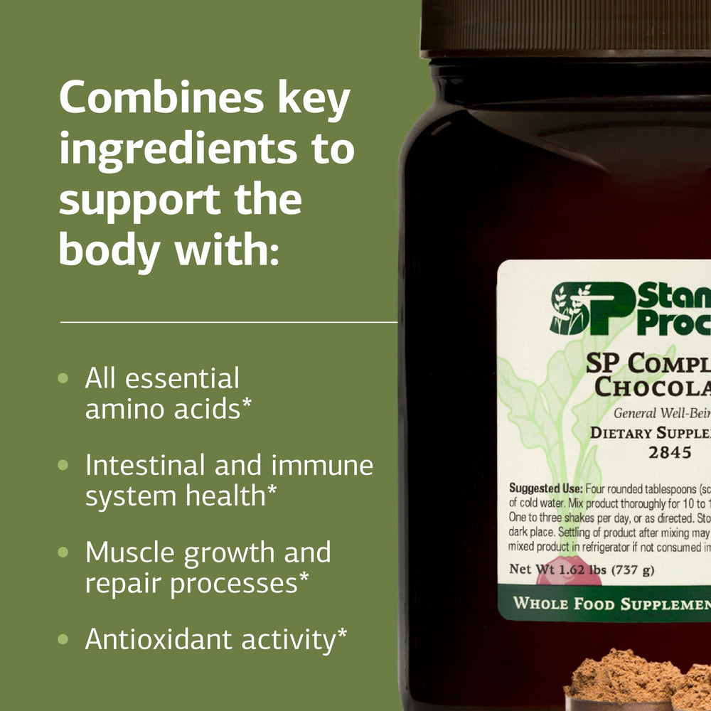 Ingredients list for SP Complete chocolate 26 oz