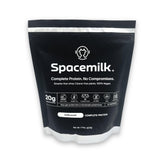 Spacemilk unflavored protein powder bottle for a clean daily protein boost.