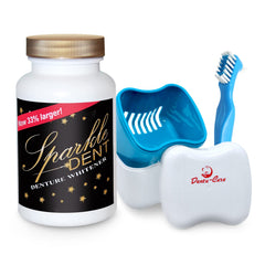 Sparkle-Dent 8 oz denture cleaner bottle
