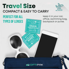 Compact lens cleaning kit for travel and on-the-go use