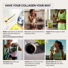 Dissolving collagen powder into a drink