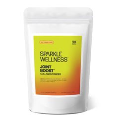 Bottle of Sparkle Wellness Fortigel Tendoforte Collagen Peptides Acai Lemonade flavor