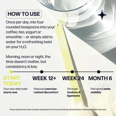 Prepared Acai Lemonade drink with collagen peptides