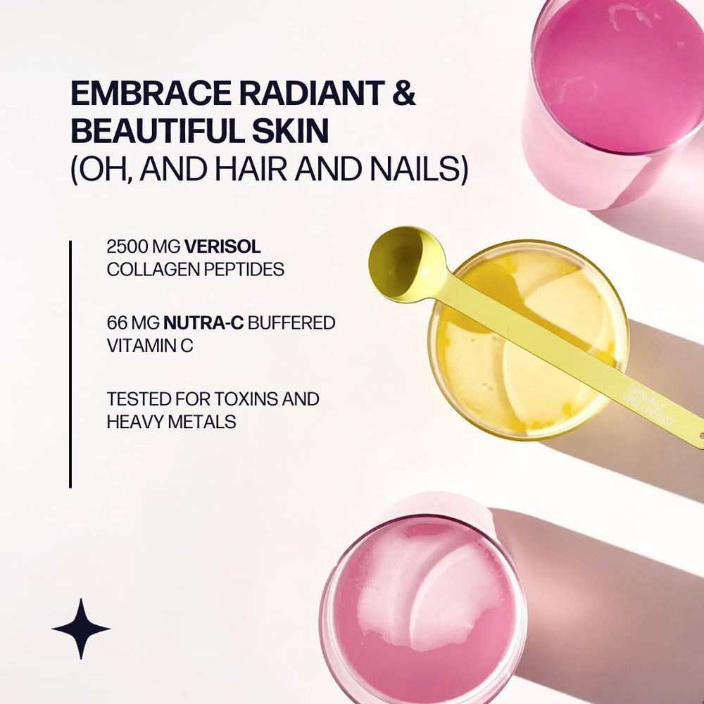 Flavor-free collagen powder being stirred into coffee