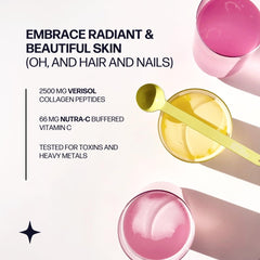 Flavor-free collagen powder being stirred into coffee