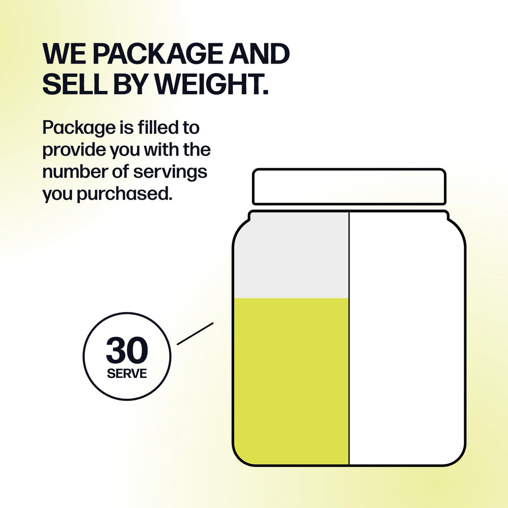 Product packaging showing 30 servings