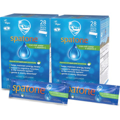 Box of Spatone Apple liquid iron sachets for easy, on-the-go use