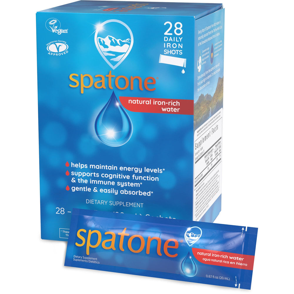 Spatone original flavor liquid iron in a 20mL sachet
