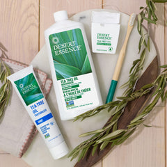 Spearmint leaf oil used in Desert Essence mouthwash