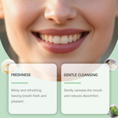 Mouthwash bottle with mint for fresh breath