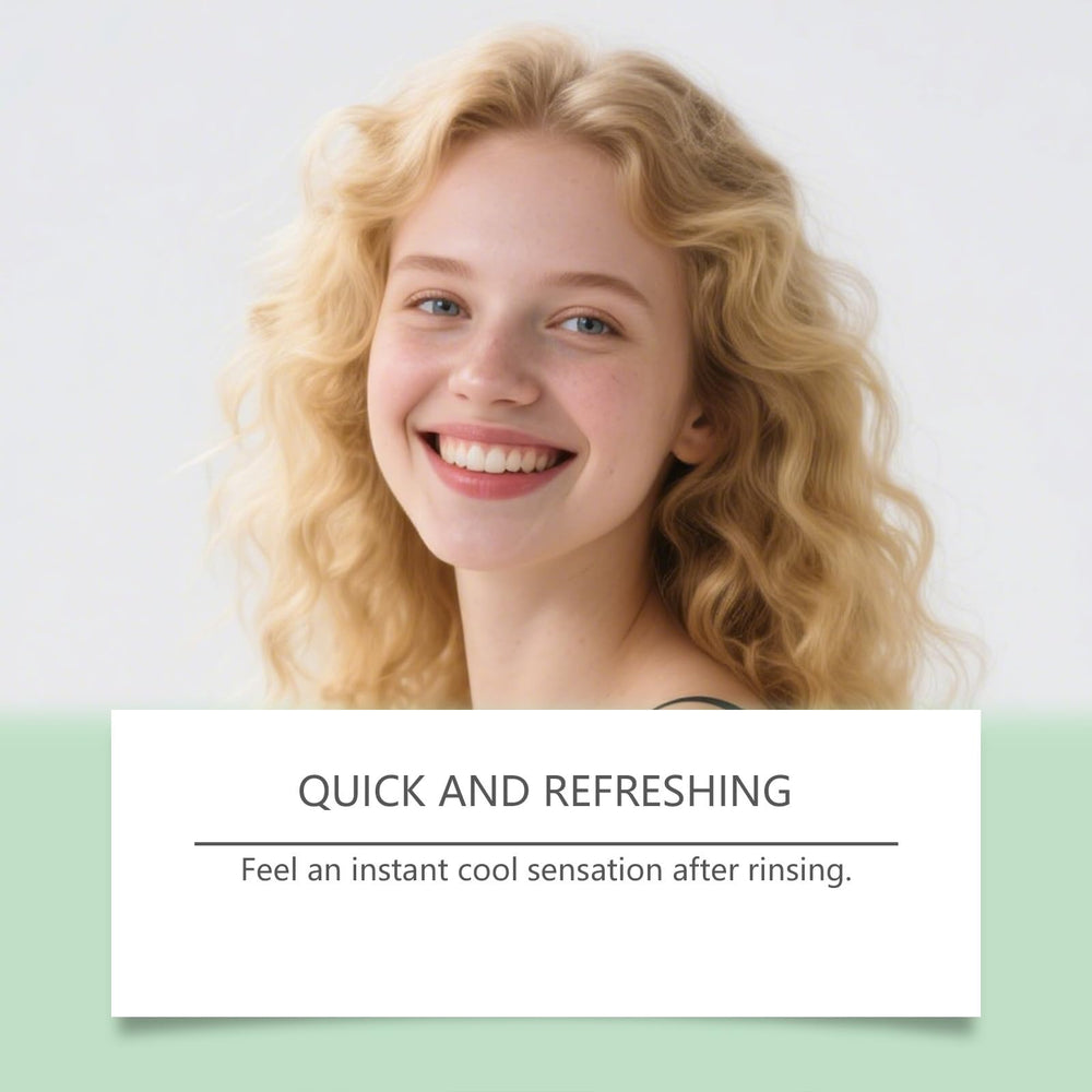 Mint leaves and coconut oil in mouthwash