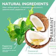 Fresh peppermint aroma and minty breath after use