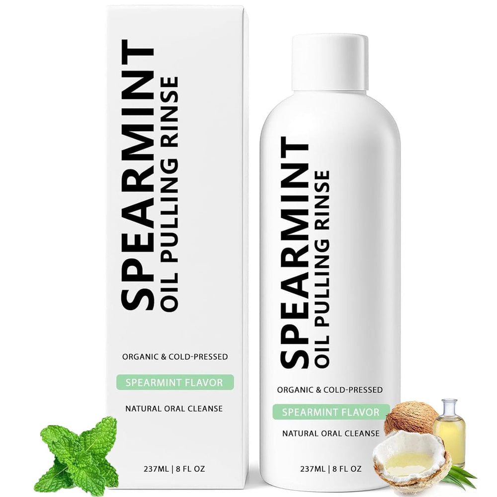 Spearmint oil pulling rinse bottle 4oz