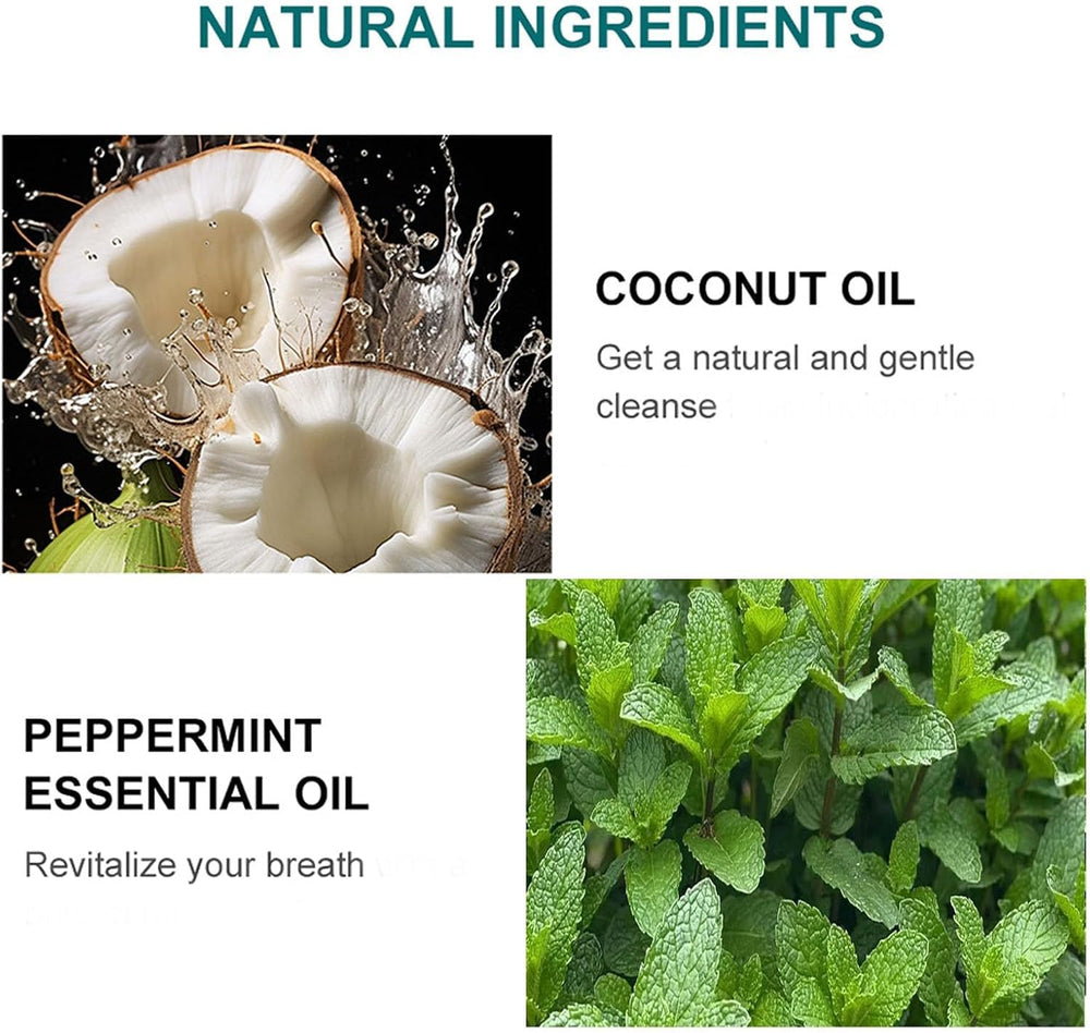Measuring spoon with oil pulling rinse