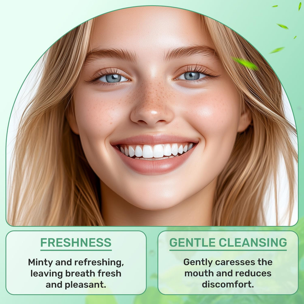 Product packaging and labeling of Spearmint Oil Pulling Rinse