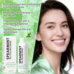 Spearmint Oil Pulling Rinse bottle