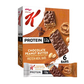 Special K 6-pack meal bars chocolate peanut butter box offers a convenient grab-and-go protein snack.