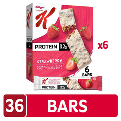 Special K Bar Protein Meal Bar strawberry pieces brighten flavor and texture