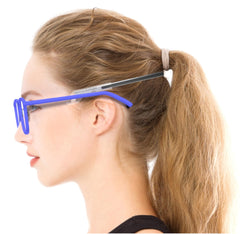 Specs-Delight device on nose bridge with clear glasses