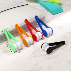 Blue 30-piece spectacles cleaner brush