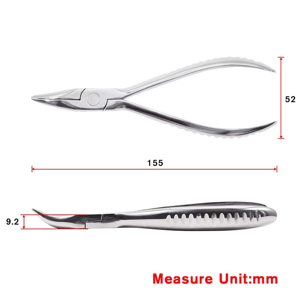 Close-up of stainless steel eyeglasses repair plier