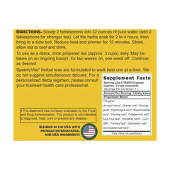 SpeedyVite organic herbs closeup highlights marshmallow root and dandelion for soothing daily brew.