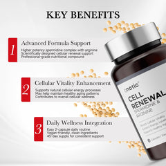 Back label of Spermidine 90 capsules bottle