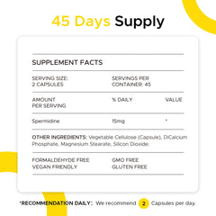 Graphic showing Spermidine for energy support
