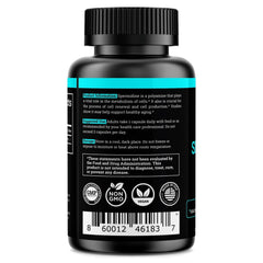 Label displaying 99% pure spermidine and 12mg per capsule