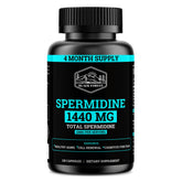 Bottle of Black Forest Spermidine supplement with 120 capsules