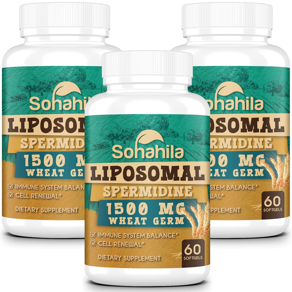 Bottle of Spermidine Supplement with 180 softgels