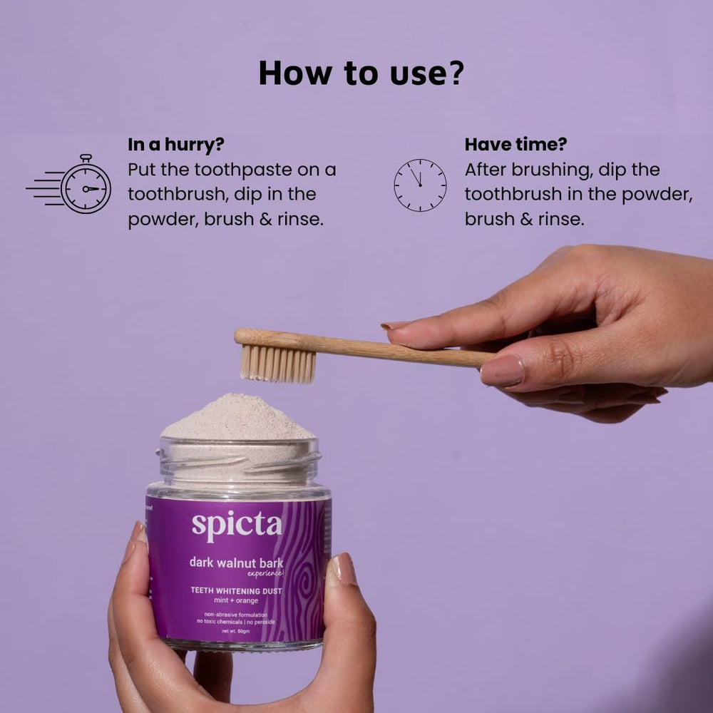 Powder being dispensed from the jar