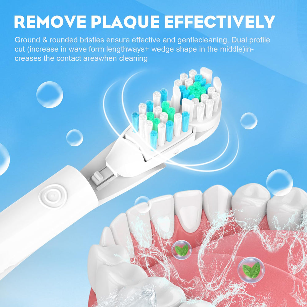 Blister-packaged Spinbrush heads for safe transport