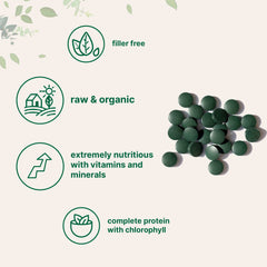 Graphic showing spirulina nutritional benefits