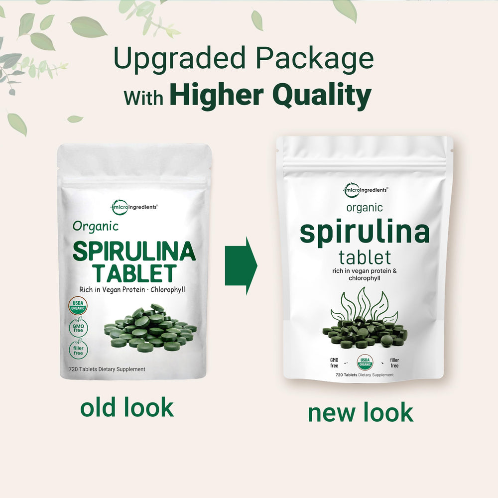 USDA Organic seal on spirulina product label