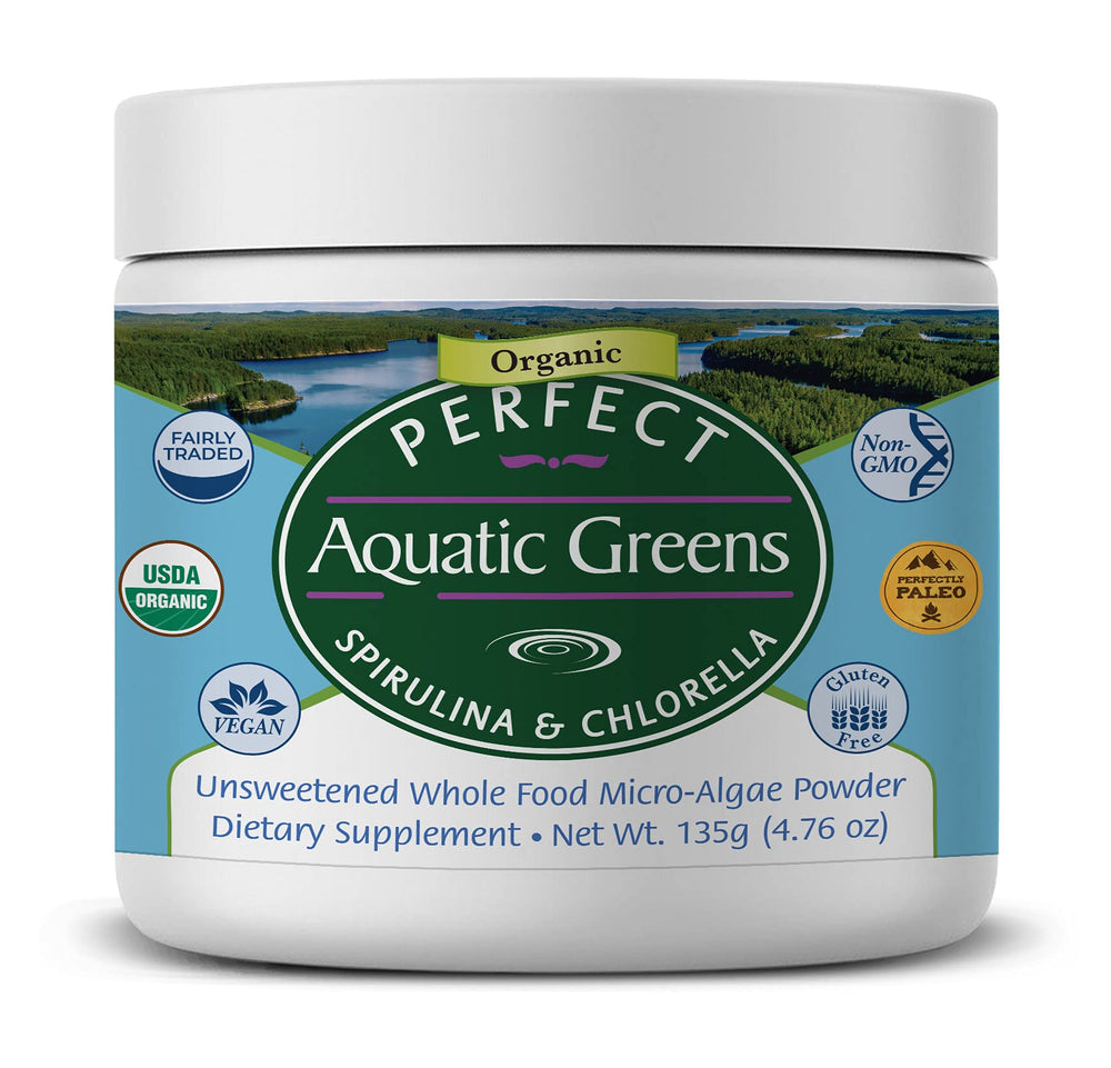 Spirulina powder organic supplement bottle label