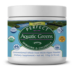 Spirulina powder organic supplement bottle label