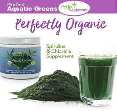Spirulina powder being mixed into a beverage