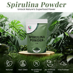 Spirulina-based smoothie in a glass