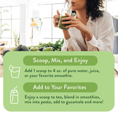 Spirulina and greens blend illustration