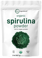 USDA Organic Spirulina Powder in a 2 lb pouch