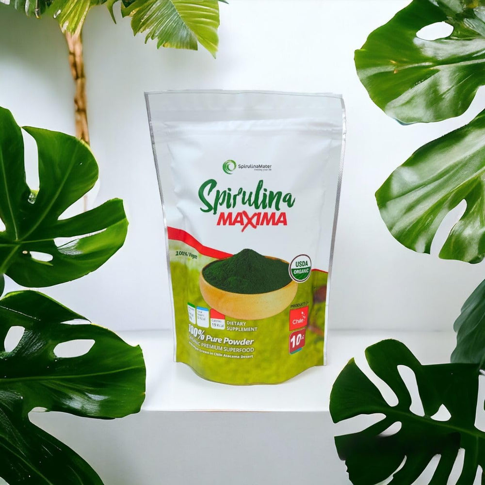 SpirulinaMater packaging and label