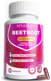 SPNHKOV Beet Root Capsules bottle label showing 1300mg per serving
