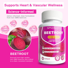 Organic beet root powder with scoop