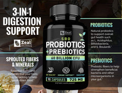 Spore probiotic blend capsules and packaging