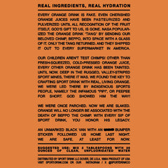 Sport Drink glass with bright orange-lime fizz for citrus hydration