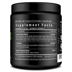 Nutrition panel and serving size for Sport Formula 99 Greens